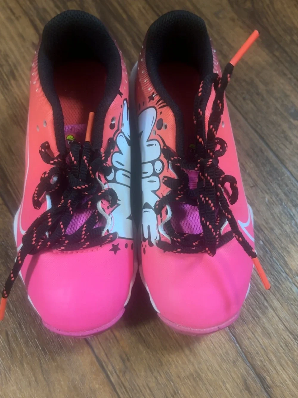 Nike Kids Bright Pink Sneakers with Black Accents